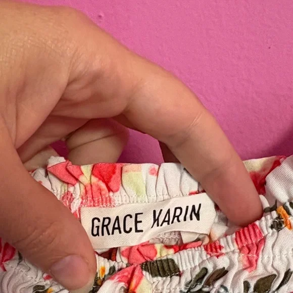 Grace Karin red floral boho maxi flowy sundress size M dress - Picture 4 of 14